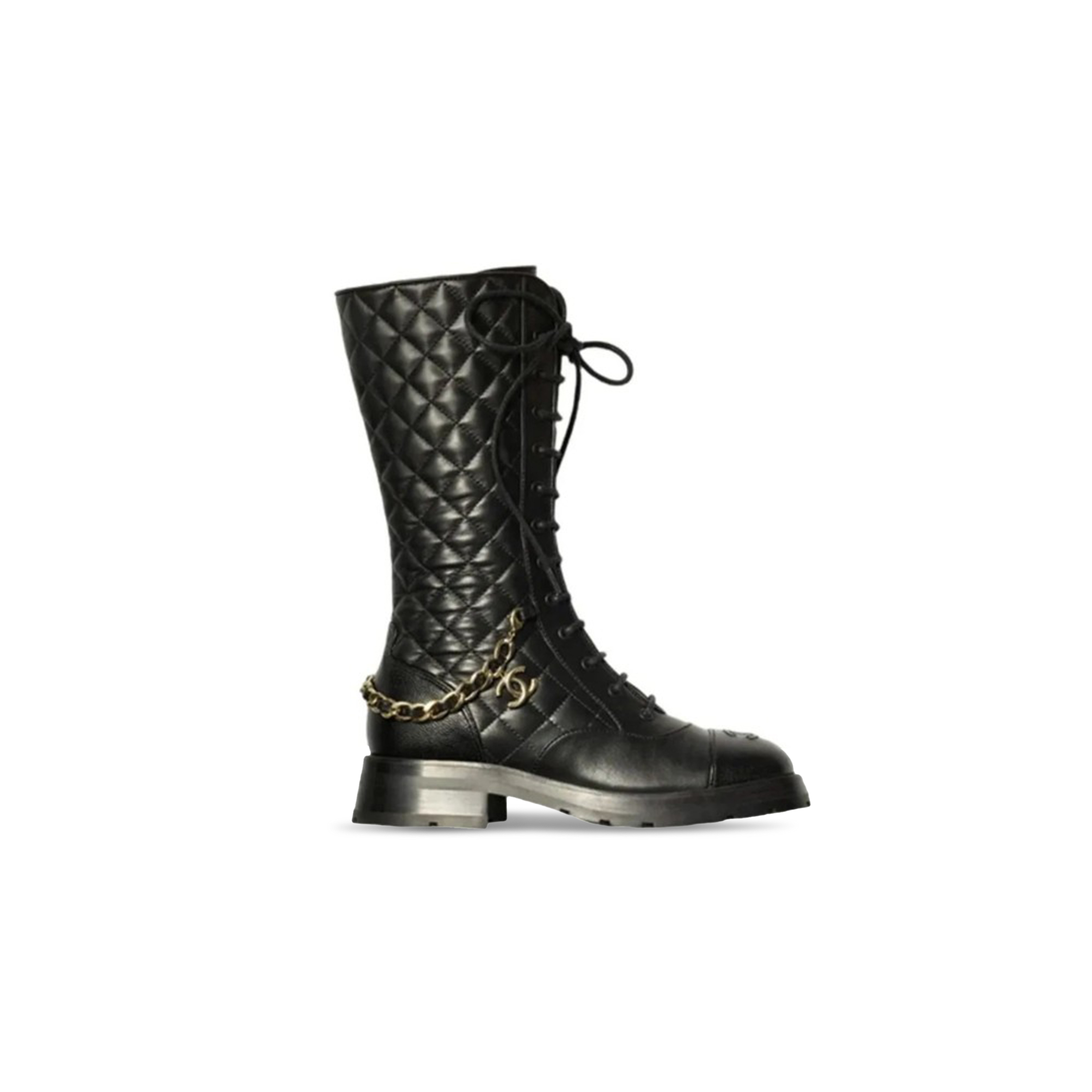 C*A*EL LACE-UPS LAMBSKIN & GRAINED CALFSKIN BLACK G39394 Y56181 94305 